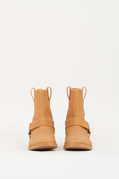 Maison Margiela Brown Rubber Harness Boot