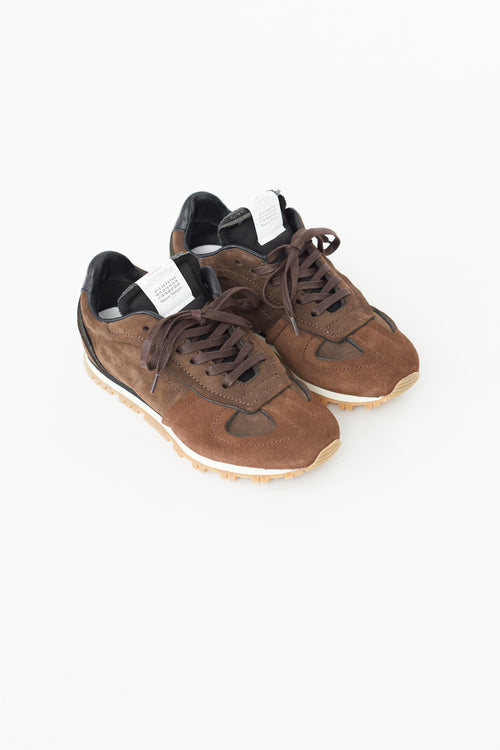 Maison Margiela Brown Suede 50-50 Sneaker