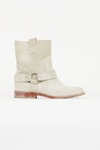 Maison Margiela Grey Suede Western Boot