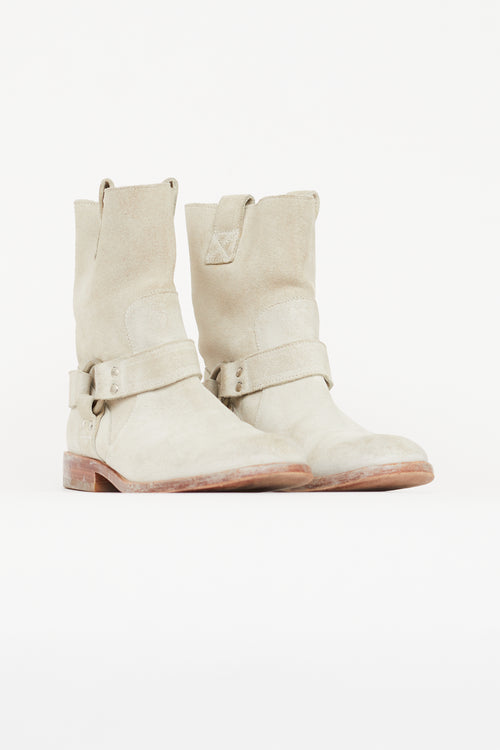 Maison Margiela Grey Suede Western Boot