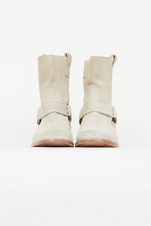 Maison Margiela Grey Suede Western Boot