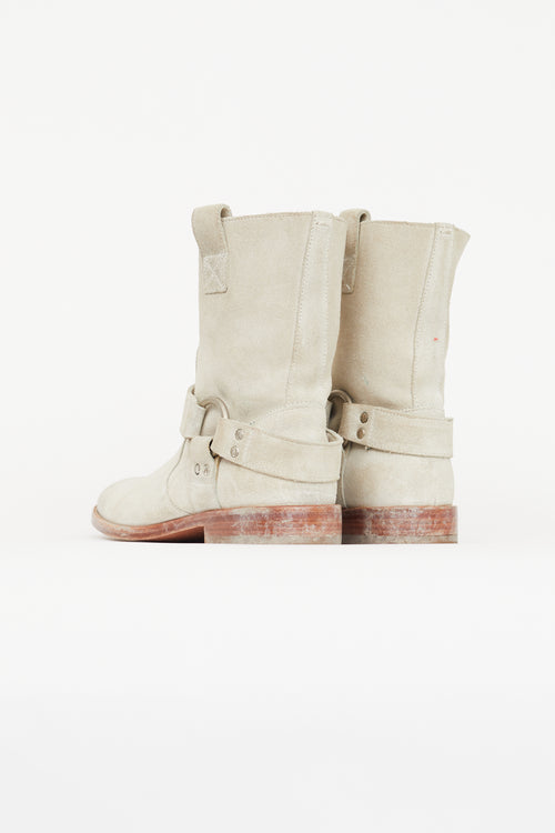 Maison Margiela Grey Suede Western Boot