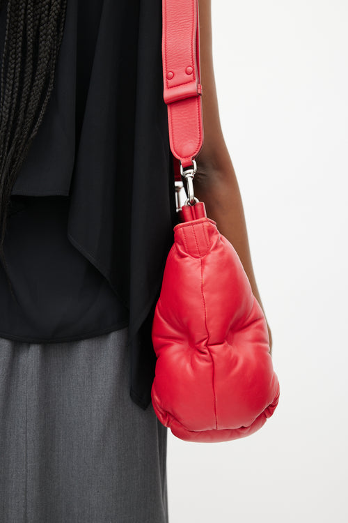 Maison Margiela Red Leather Glam Slam Crossbody Bag