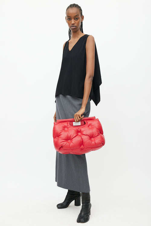 Maison Margiela Red Leather Glam Slam Crossbody Bag