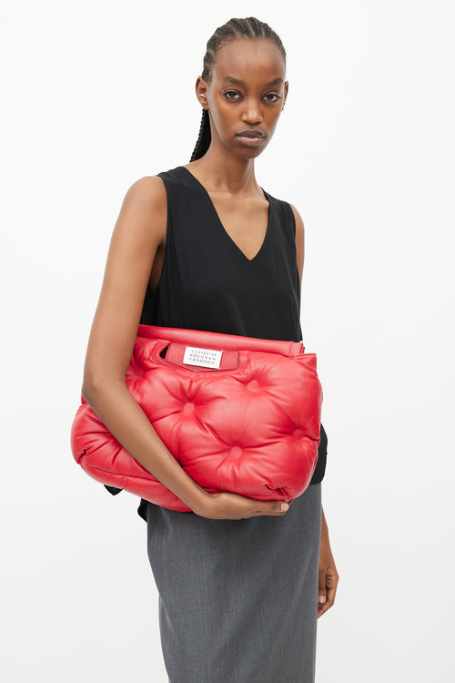 Maison Margiela Red Leather Glam Slam Crossbody Bag