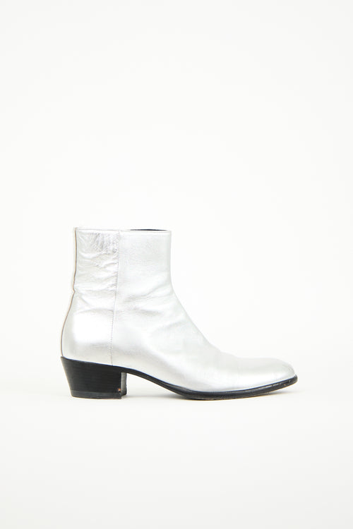 Maison Margiela Silver Leather Replica Tuxedo Boot