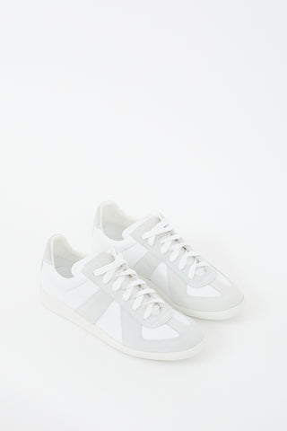 Maison Margiela White 
Grey Leather Replica Sneaker