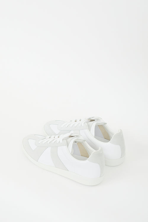 Maison Margiela White 
Grey Leather Replica Sneaker