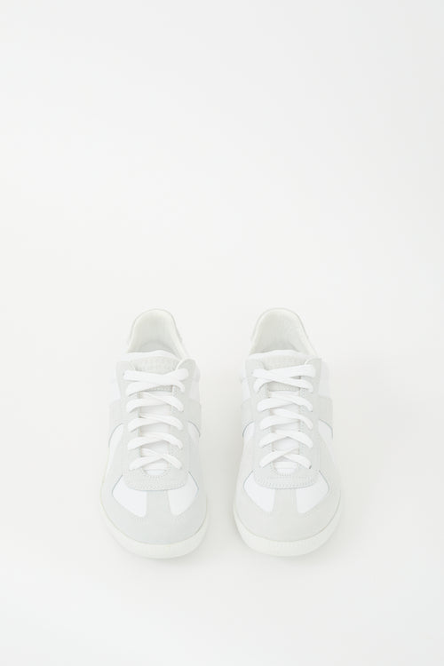 Maison Margiela White 
Grey Leather Replica Sneaker