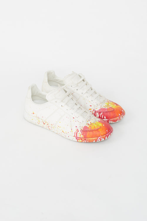 Maison Margiela White and Multi Replica Canvas Sneakers