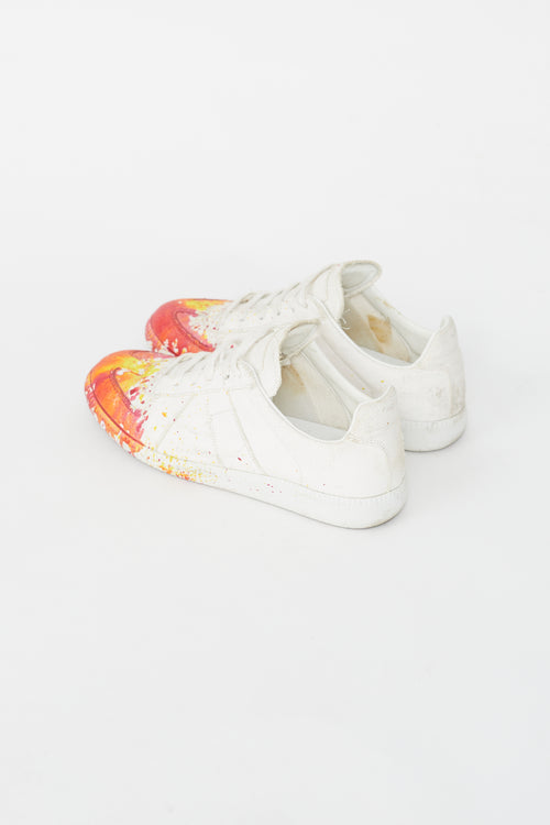 Maison Margiela White and Multi Replica Canvas Sneakers