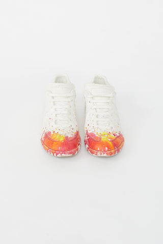 Maison Margiela White and Multi Replica Canvas Sneakers