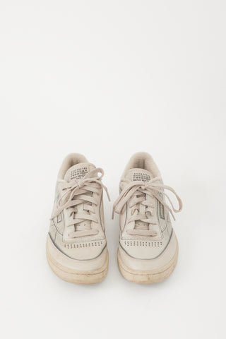 Maison Margiela X Reebok Beige Project 0 Club C Trompe L
Oeil  Sneaker