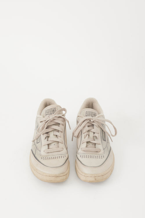 Maison Margiela X Reebok Beige Project 0 Club C Trompe L
Oeil  Sneaker