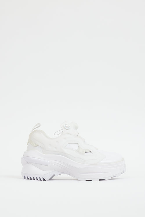 Maison Margiela X Reebok White Insta Pump Tabi Sneaker