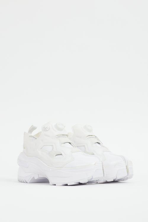 Maison Margiela X Reebok White Insta Pump Tabi Sneaker