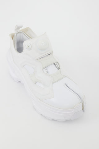 Maison Margiela X Reebok White Insta Pump Tabi Sneaker