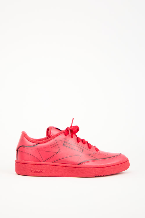 Maison Margiela X Reebok Red Leather Project 0 Club C Sneaker