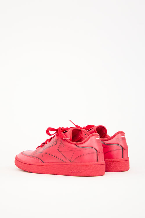 Maison Margiela X Reebok Red Leather Project 0 Club C Sneaker