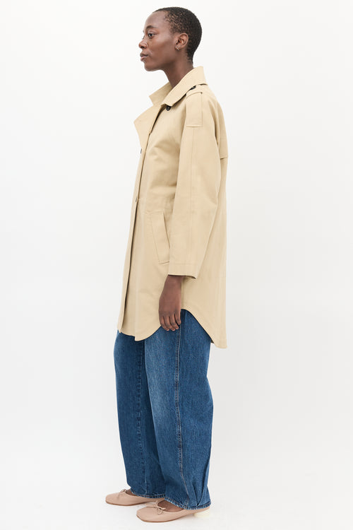 Maje Beige Double Breasted Trench Coat