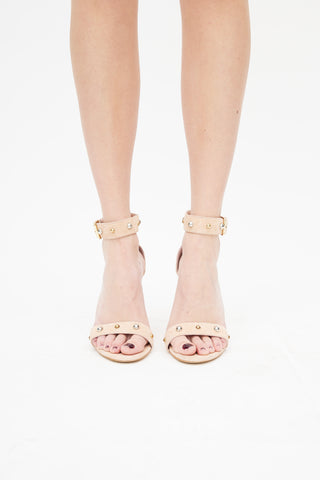 Maje Beige suede Studded Heel