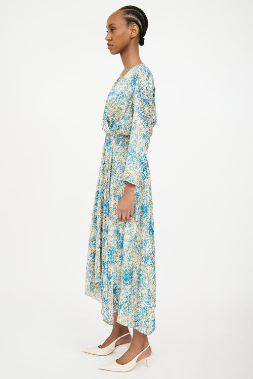 Maje Blue 
Multicolour Maxi Dress