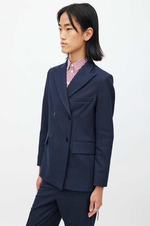 Maje Navy 
Burgundy Stripes Suit