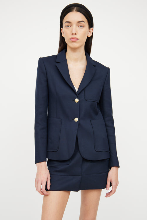 Maje Navy Blazer 
Skirt Set