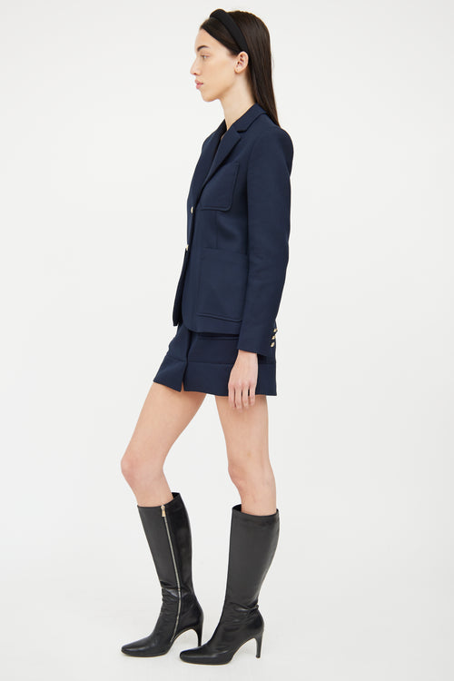 Maje Navy Blazer 
Skirt Set