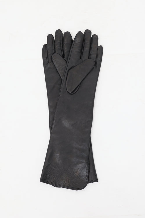 By Malene Birger Black Leather Gemi Gloves