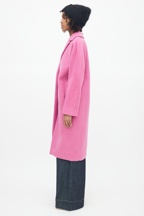 Malene Birger Pink Wool 
Mohair Bugsy  Coat