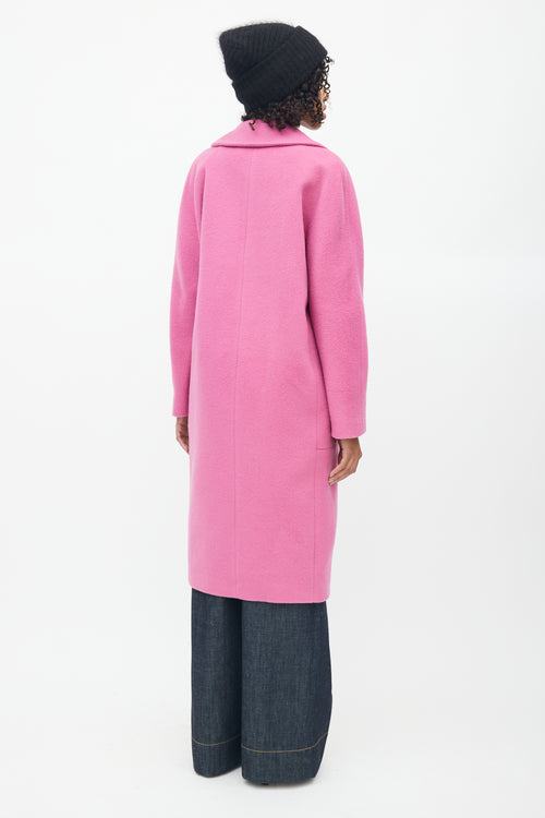 Malene Birger Pink Wool 
Mohair Bugsy  Coat