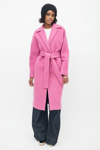 Malene Birger Pink Wool 
Mohair Bugsy  Coat