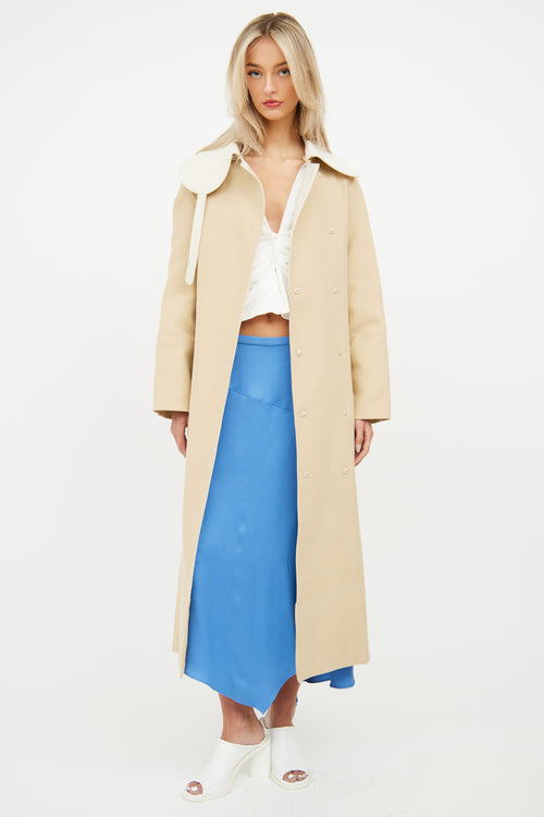 By Malene Birger Beige 
Cream Double Breasted Trench Coat