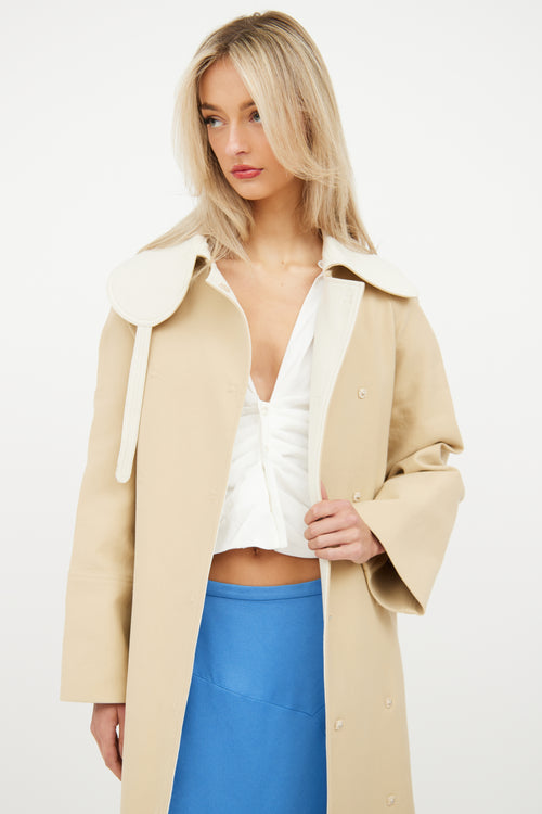 By Malene Birger Beige 
Cream Double Breasted Trench Coat