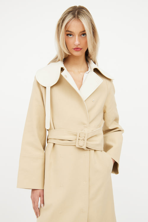 By Malene Birger Beige 
Cream Double Breasted Trench Coat