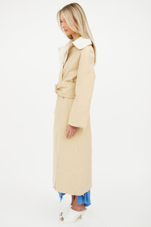 By Malene Birger Beige 
Cream Double Breasted Trench Coat