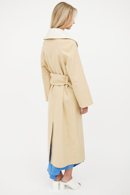 By Malene Birger Beige 
Cream Double Breasted Trench Coat