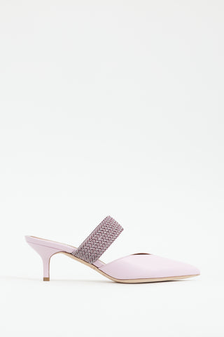 Malone Souliers Pink Leather Maisie 45 Heeled Mule