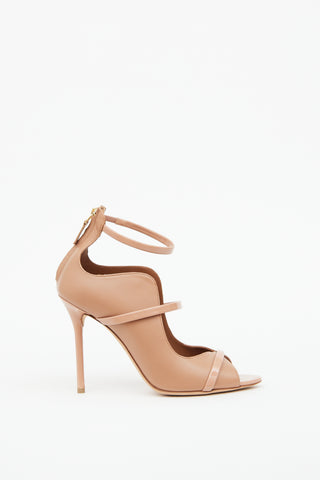 Beige Leather Strappy Mika Pump