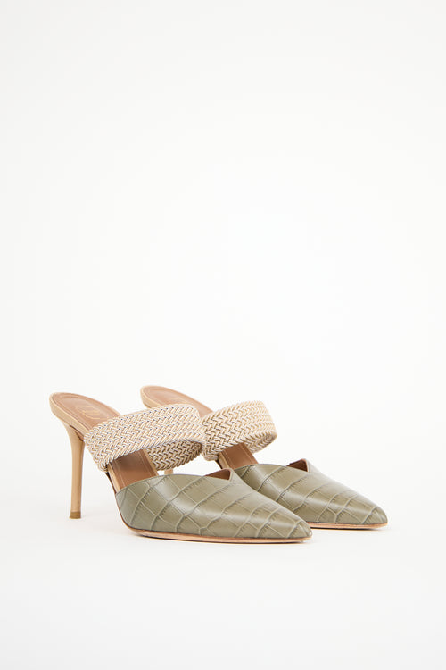 Malone Souliers Green Leather Maisie Mule