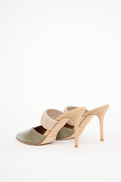 Malone Souliers Green Leather Maisie Mule