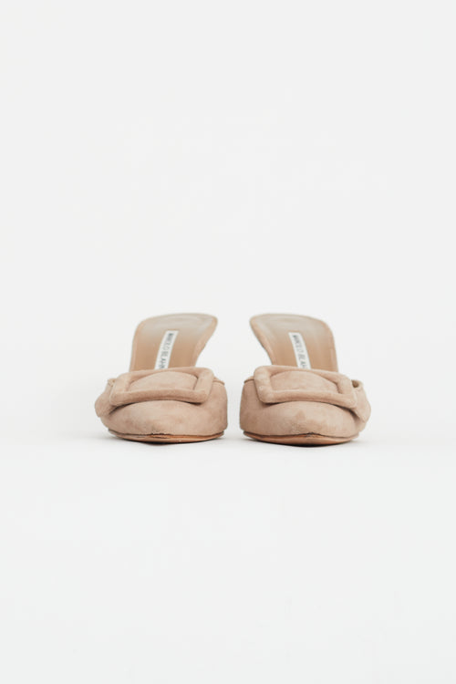 Beige Maysale Buckle Mule