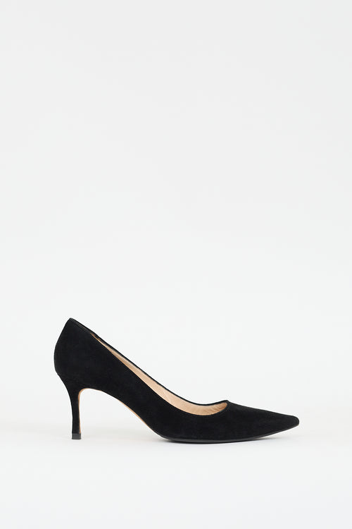 Manolo Blahnik Black Suede BB 70 Pump