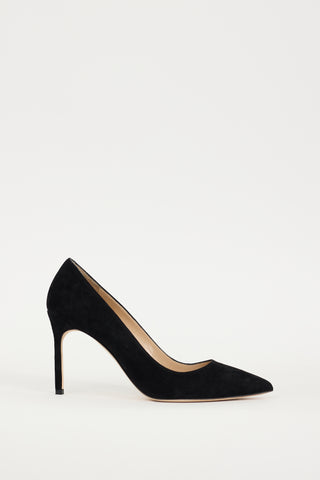 Manolo Blahnik Black Suede BB Heel