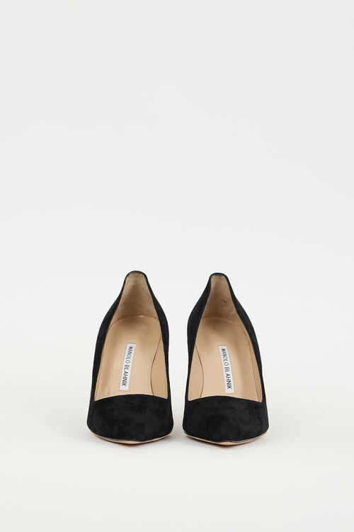 Manolo Blahnik Black Suede BB Heel