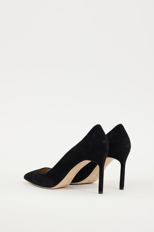 Manolo Blahnik Black Suede BB Heel