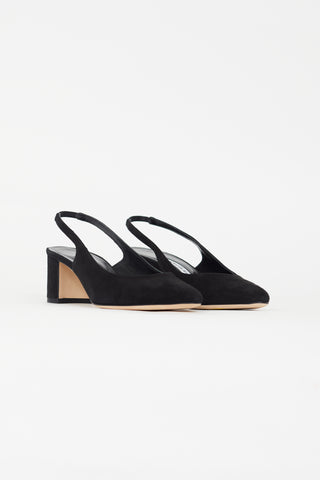 Manolo Blahnik Black Suede Allurasa 50 Heel