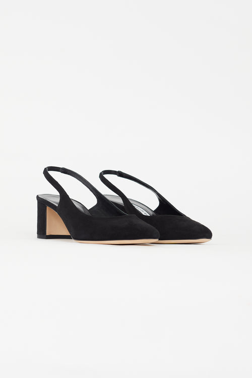 Manolo Blahnik Black Suede Allurasa 50 Heel