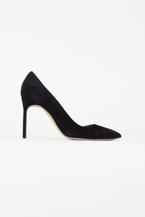 Manolo Blahnik Black Suede BB Pump